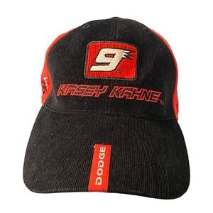 Chase Authentics Kasey Kahne 9 Red Black Corduroy Hat Racing Nascar Dodge